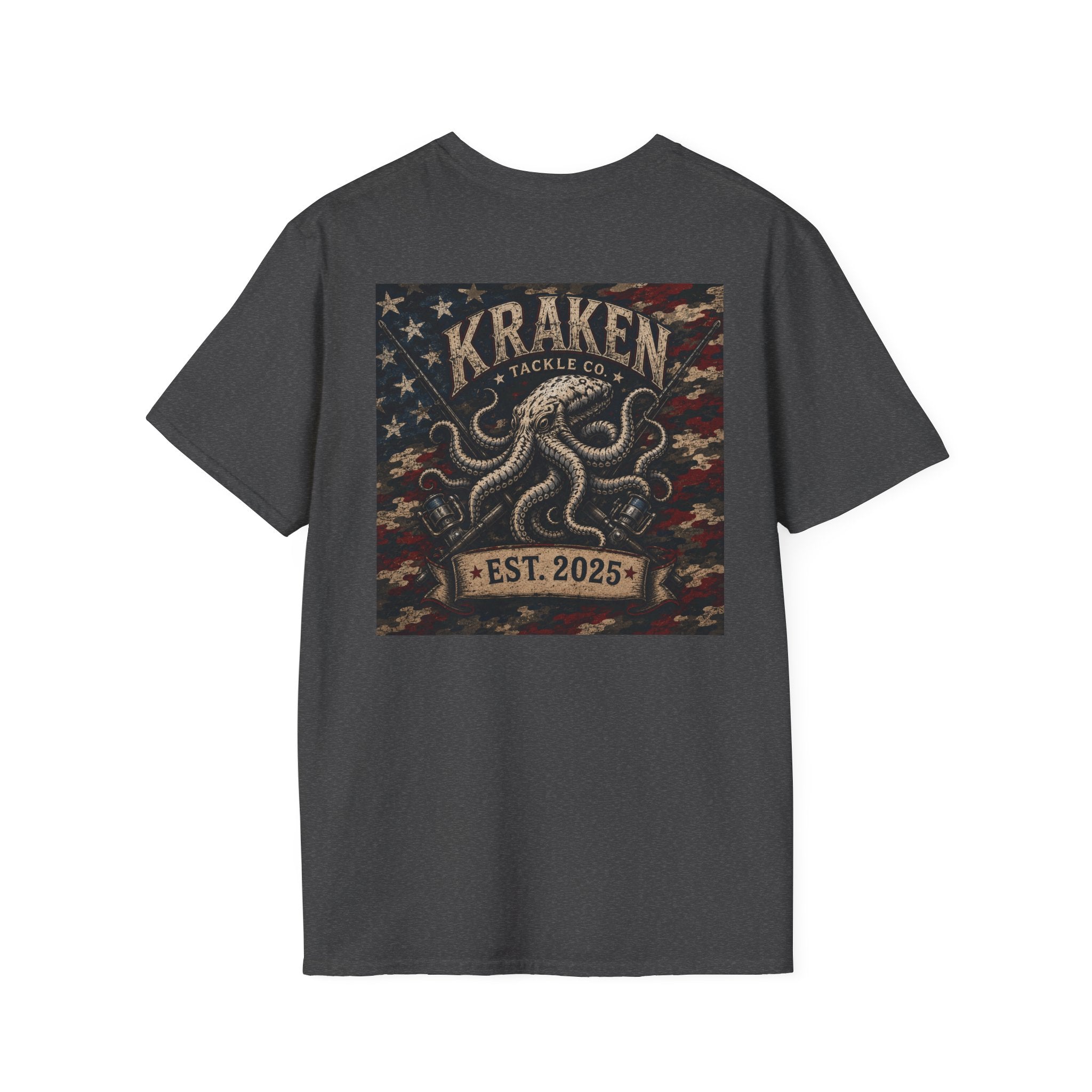 Kraken Octopus Pocket T-Shirt — Vintage Nautical Sea Monster Tee
