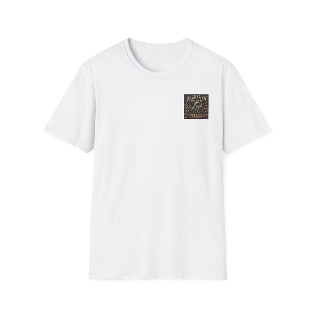 Kraken Emblem Pocket T‑Shirt — Nautical Vintage Octopus Graphic Tee