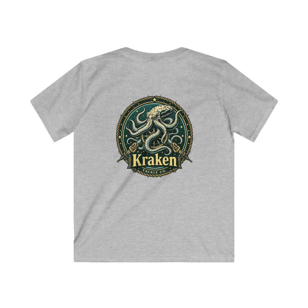 Kids Kraken T-Shirt — Vintage Sea Monster Graphic Tee for Boys & Girls