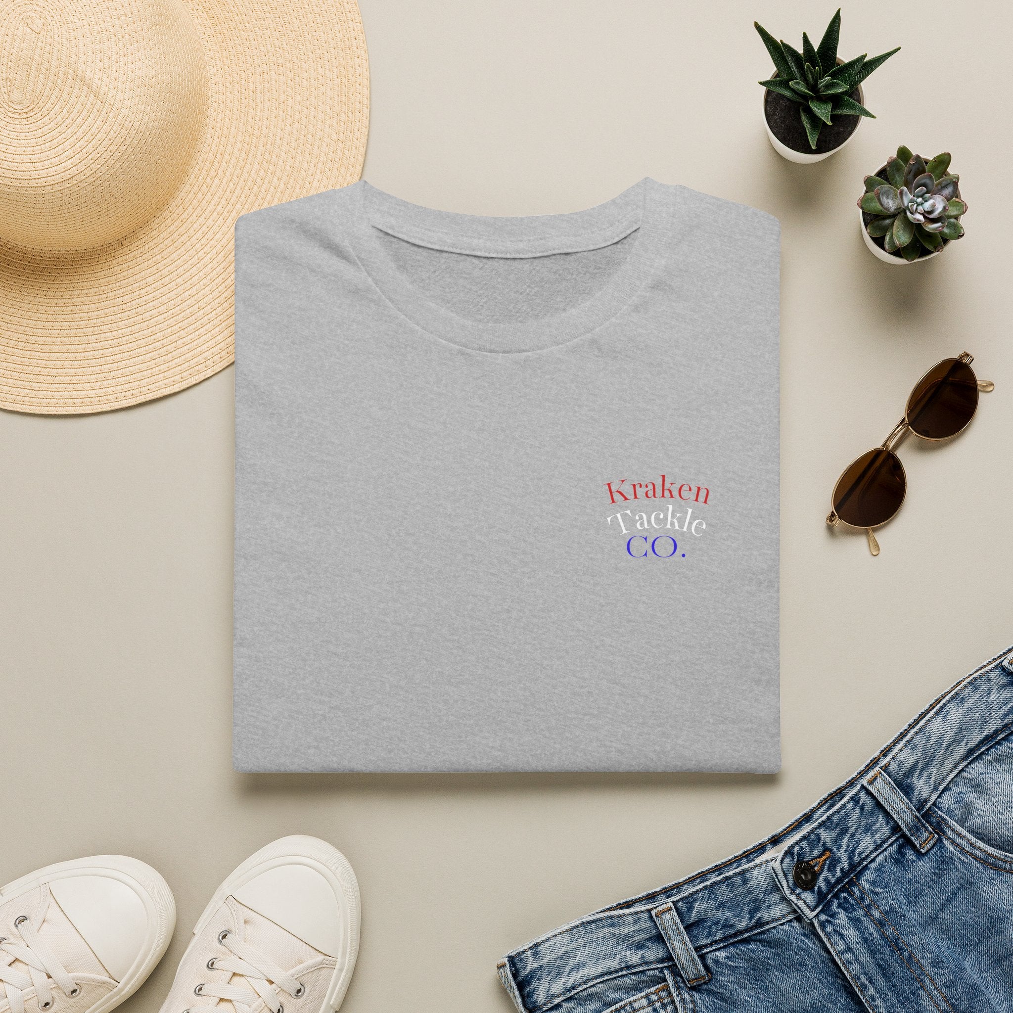 Kraken Tackle Fishing Tee — Small Chest Logo Fishing Shirt
