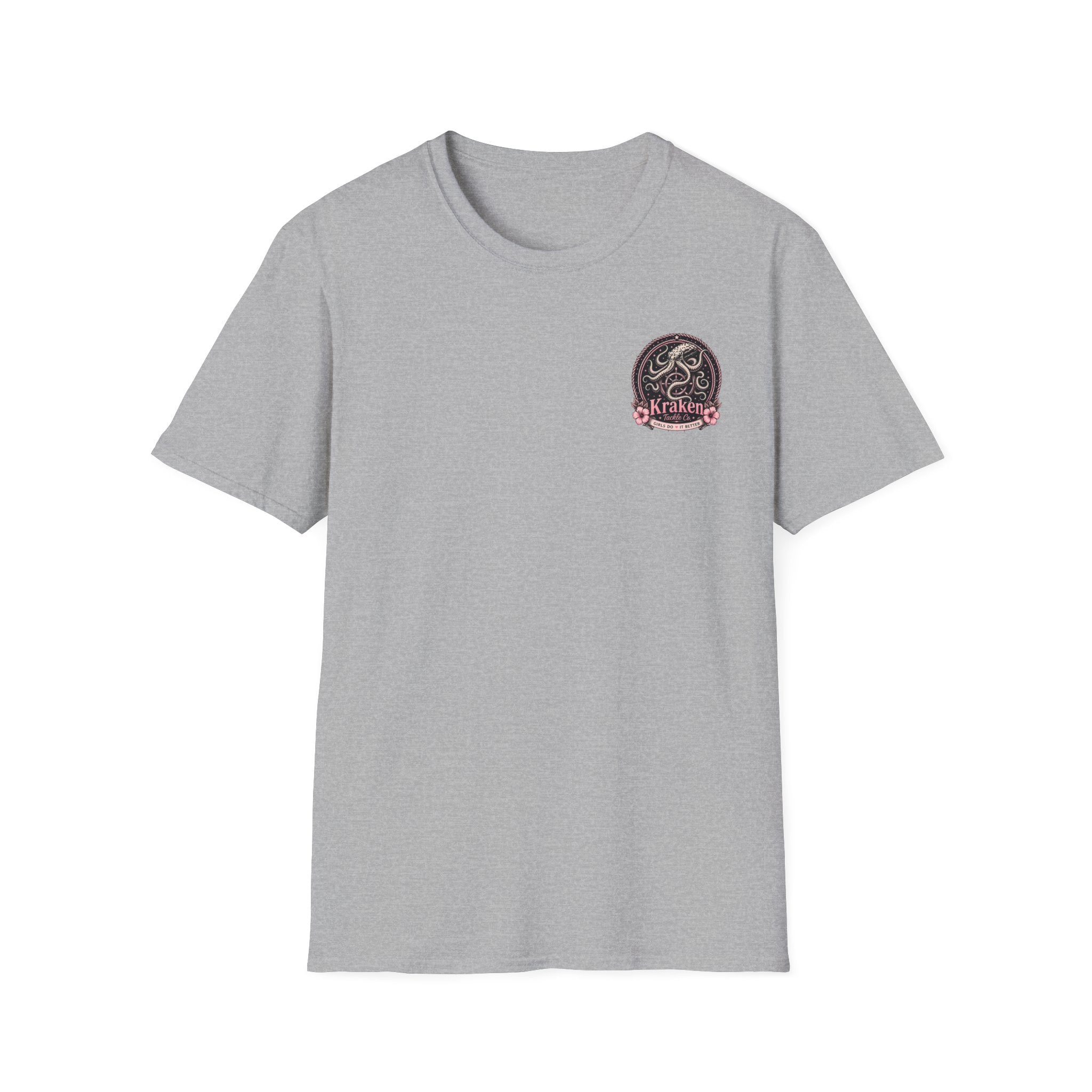 Kraken Floral Pocket T-Shirt — Nautical Octopus Graphic Tee
