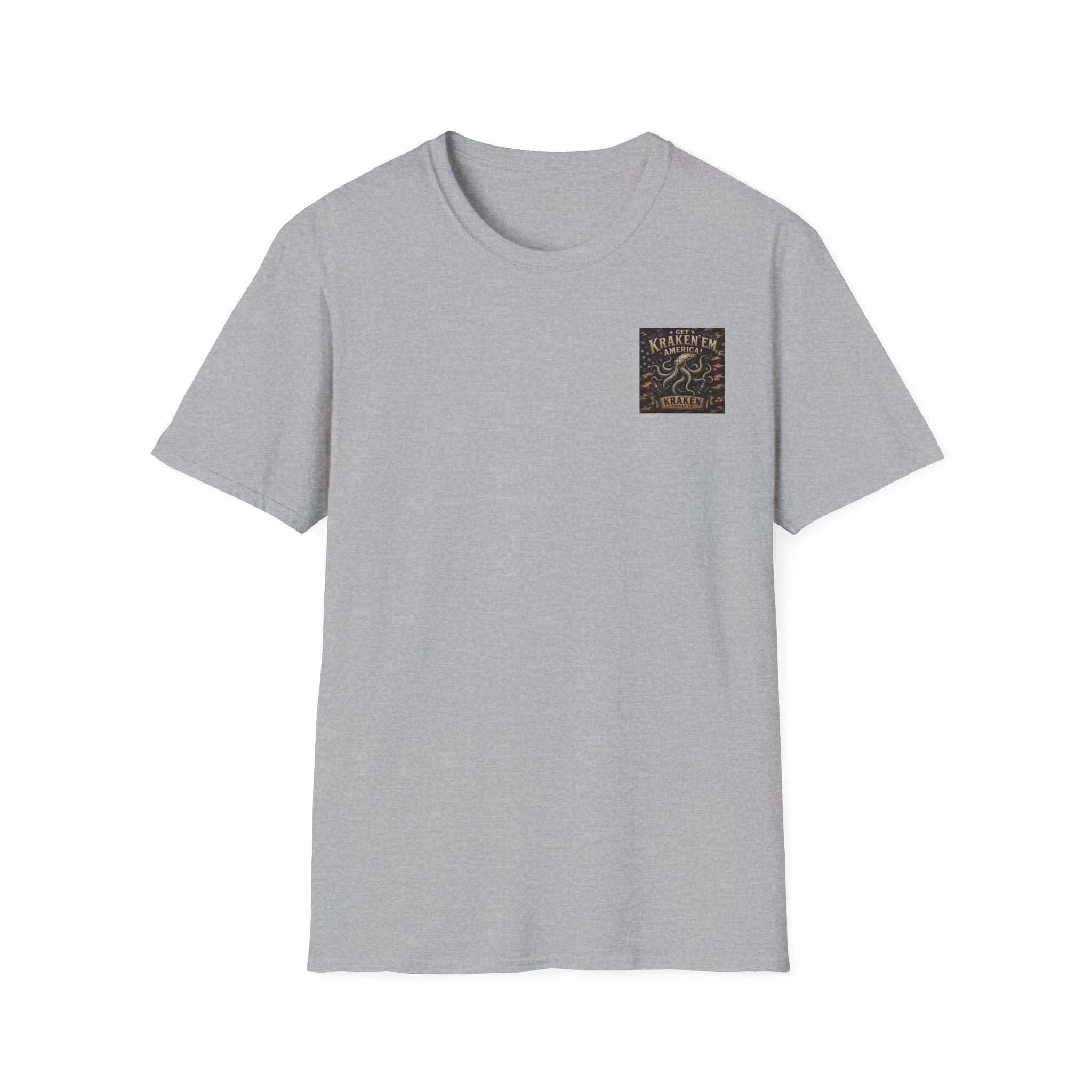 Kraken Emblem Pocket T‑Shirt — Nautical Vintage Octopus Graphic Tee