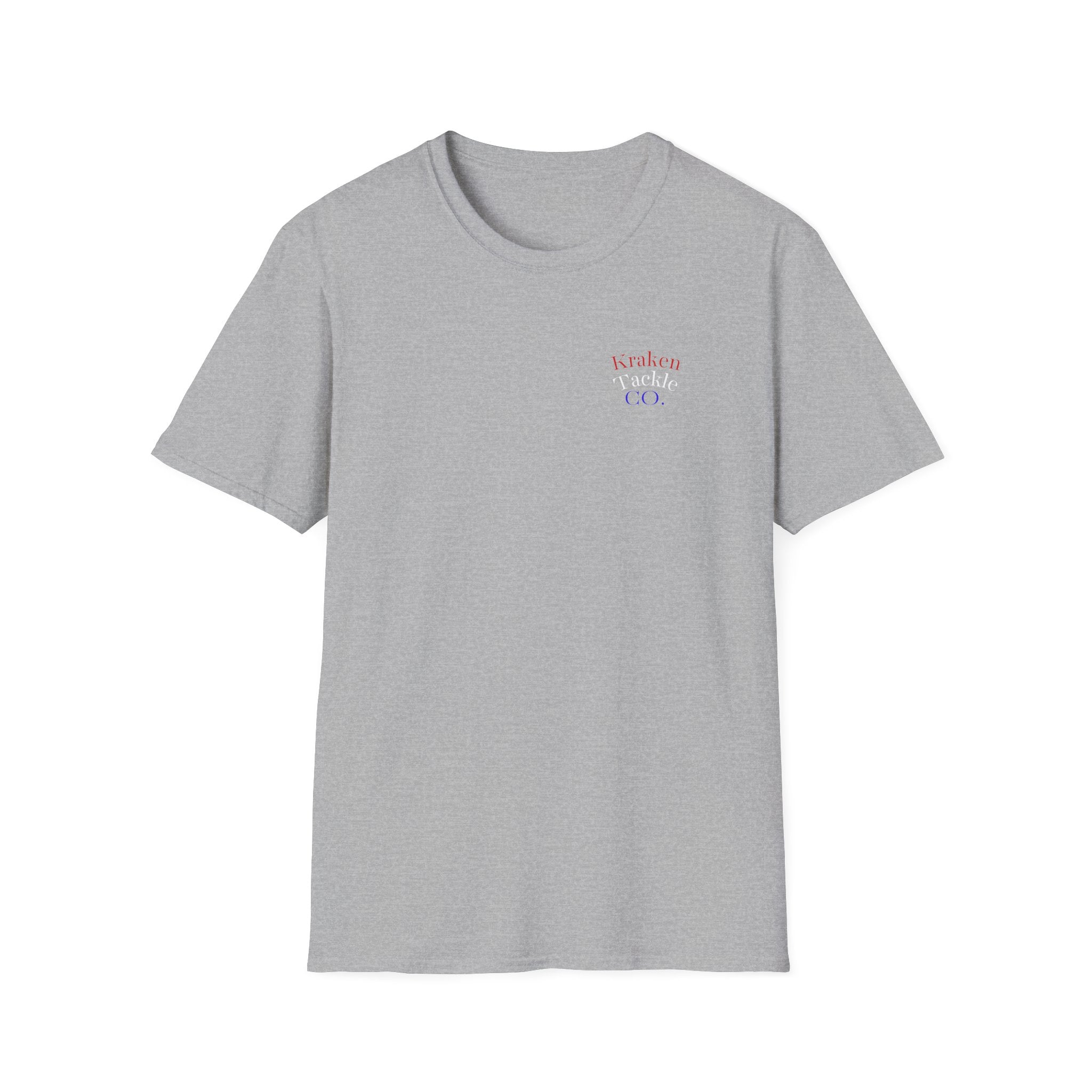 Kraken Tackle Fishing Tee — Small Chest Logo Fishing Shirt