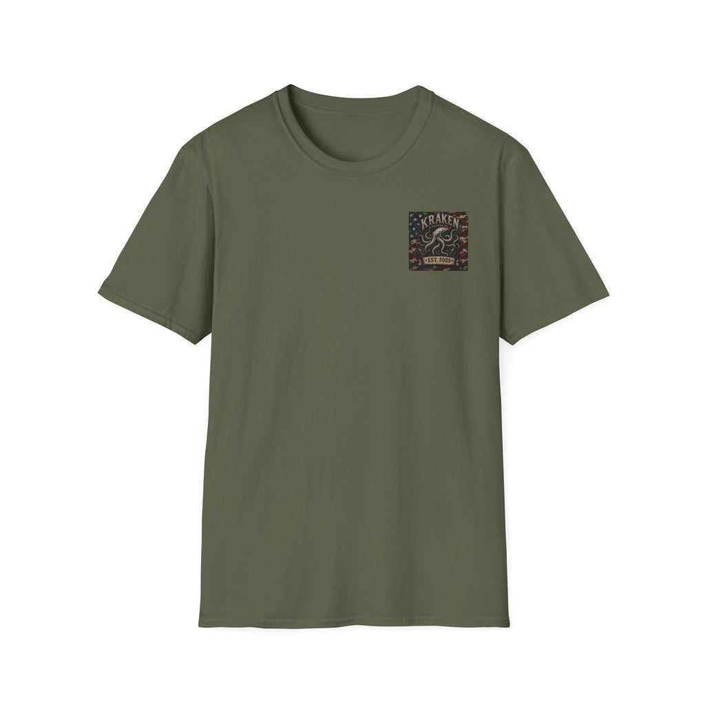 Kraken Octopus Pocket T-Shirt — Vintage Nautical Sea Monster Tee