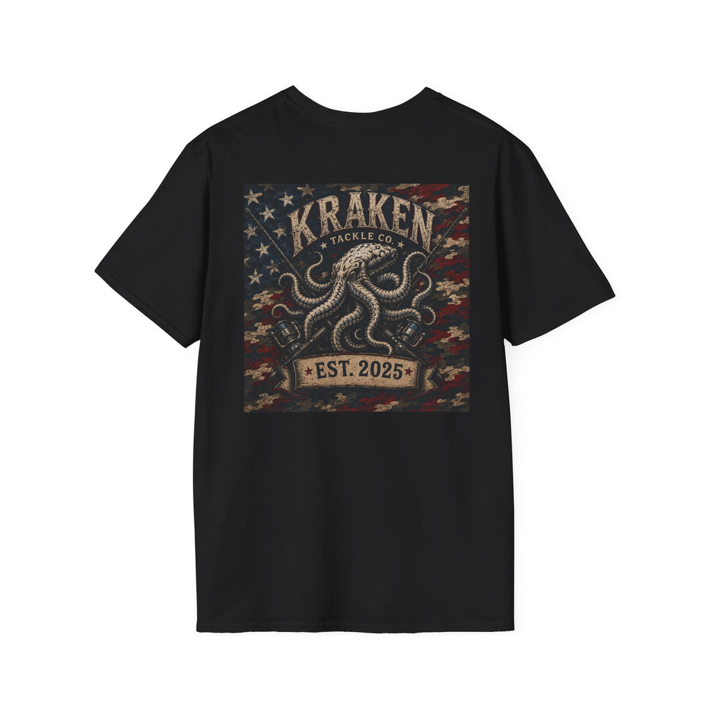 Kraken Octopus Pocket T-Shirt — Vintage Nautical Sea Monster Tee