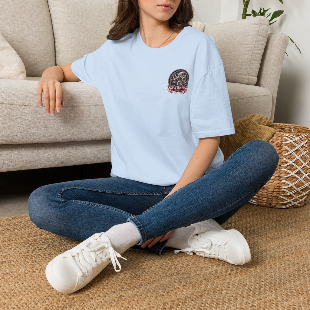 Kraken Floral Pocket T-Shirt — Nautical Octopus Graphic Tee