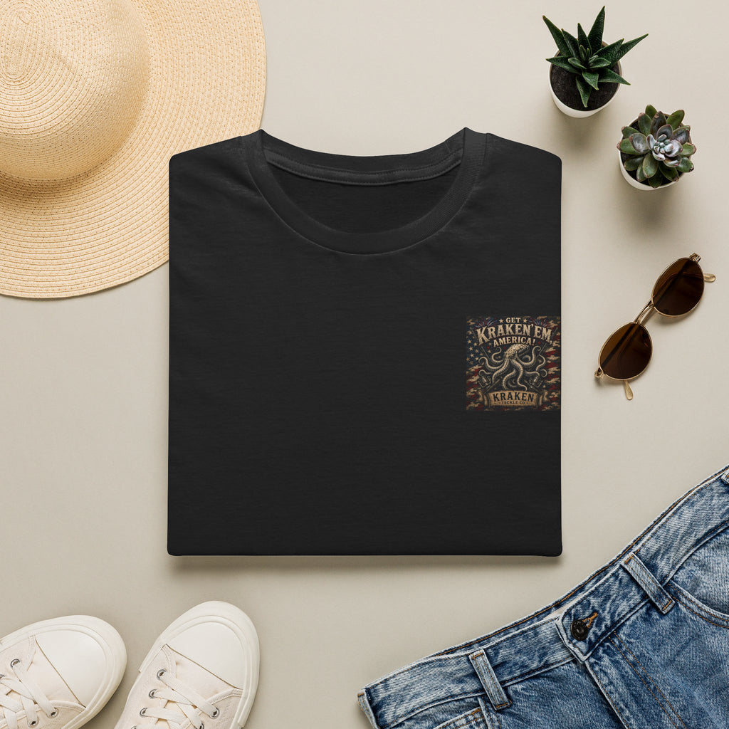 Kraken Emblem Pocket T‑Shirt — Nautical Vintage Octopus Graphic Tee