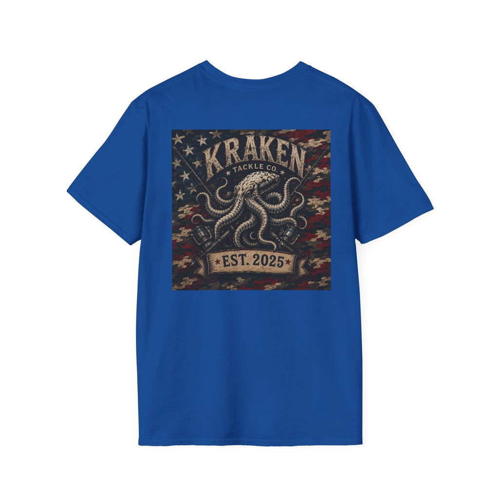 Kraken Octopus Pocket T-Shirt — Vintage Nautical Sea Monster Tee