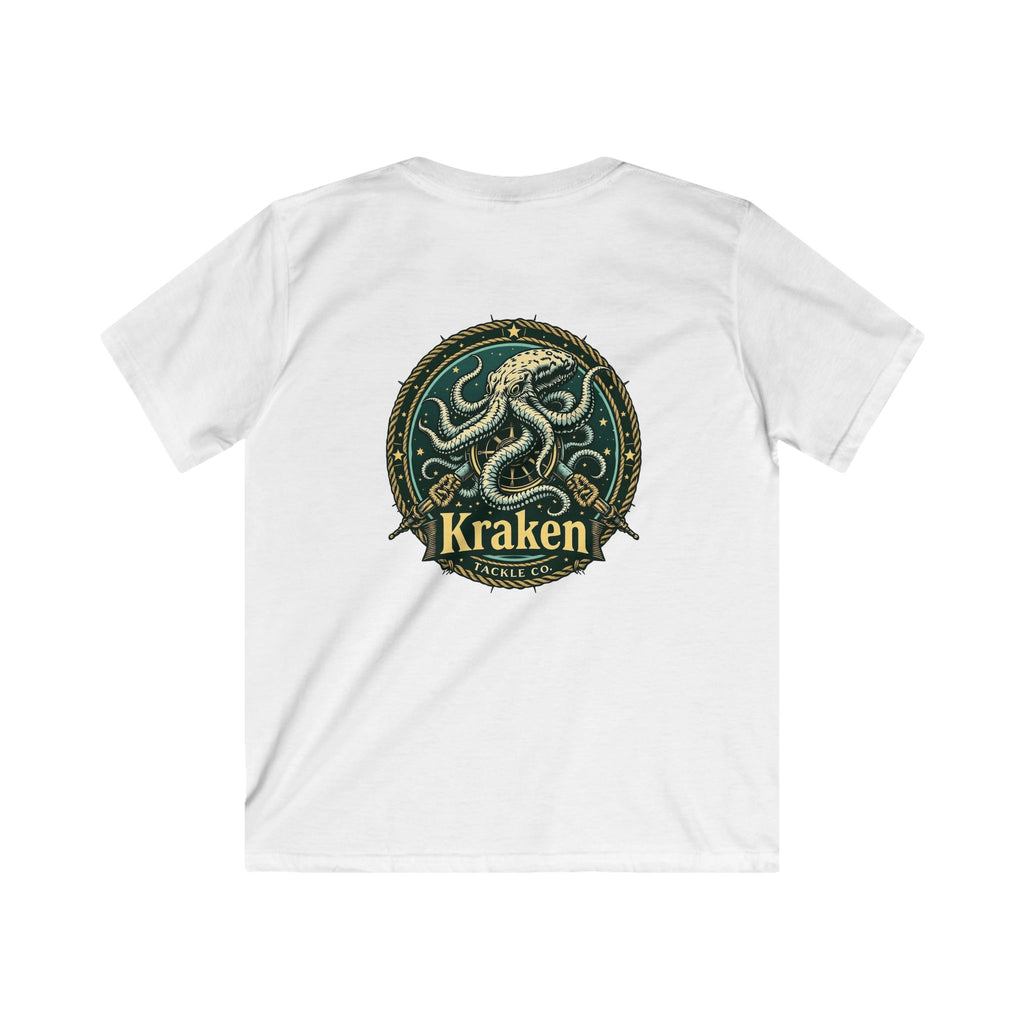 Kids Kraken T-Shirt — Vintage Sea Monster Graphic Tee for Boys & Girls