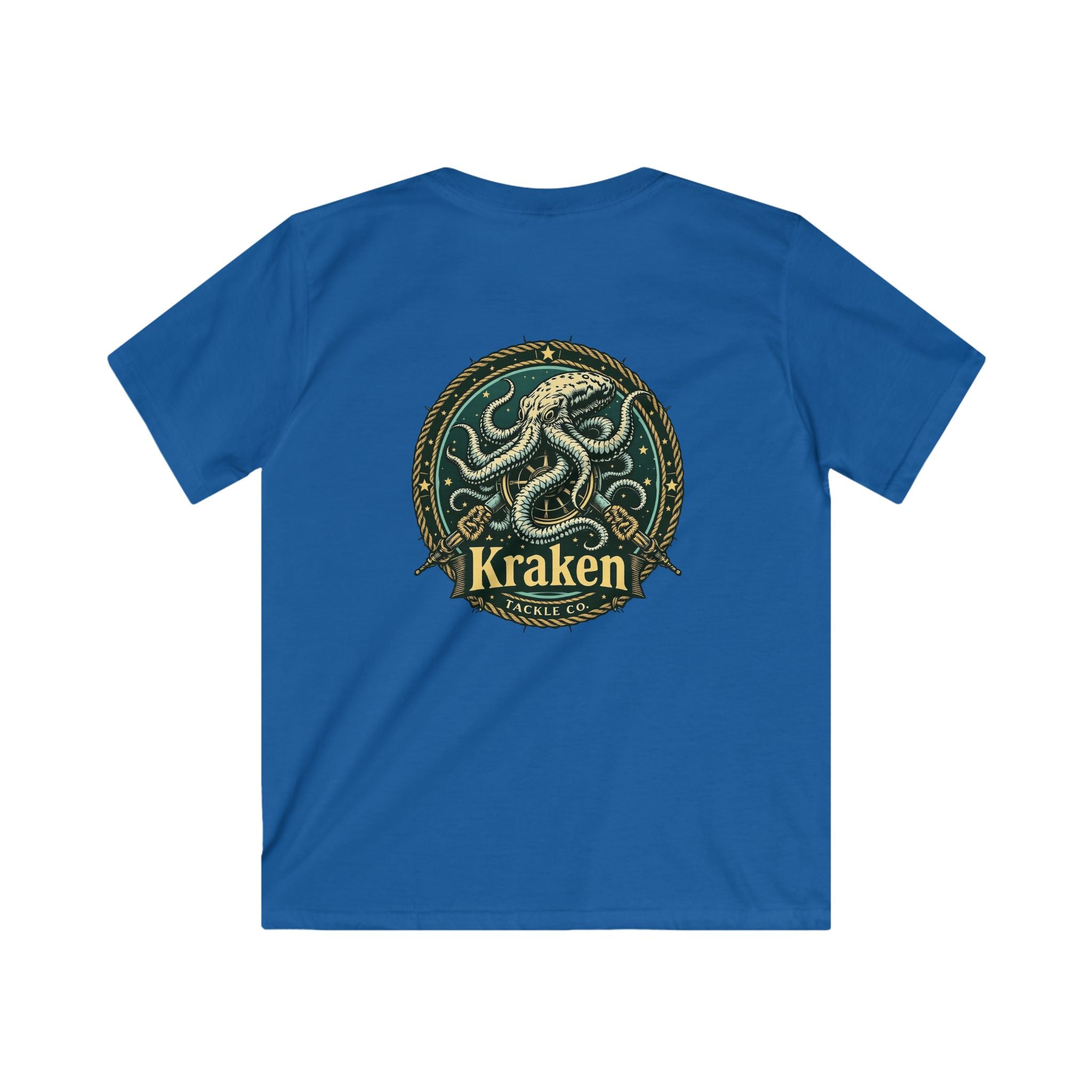 Kids Kraken T-Shirt — Vintage Sea Monster Graphic Tee for Boys & Girls