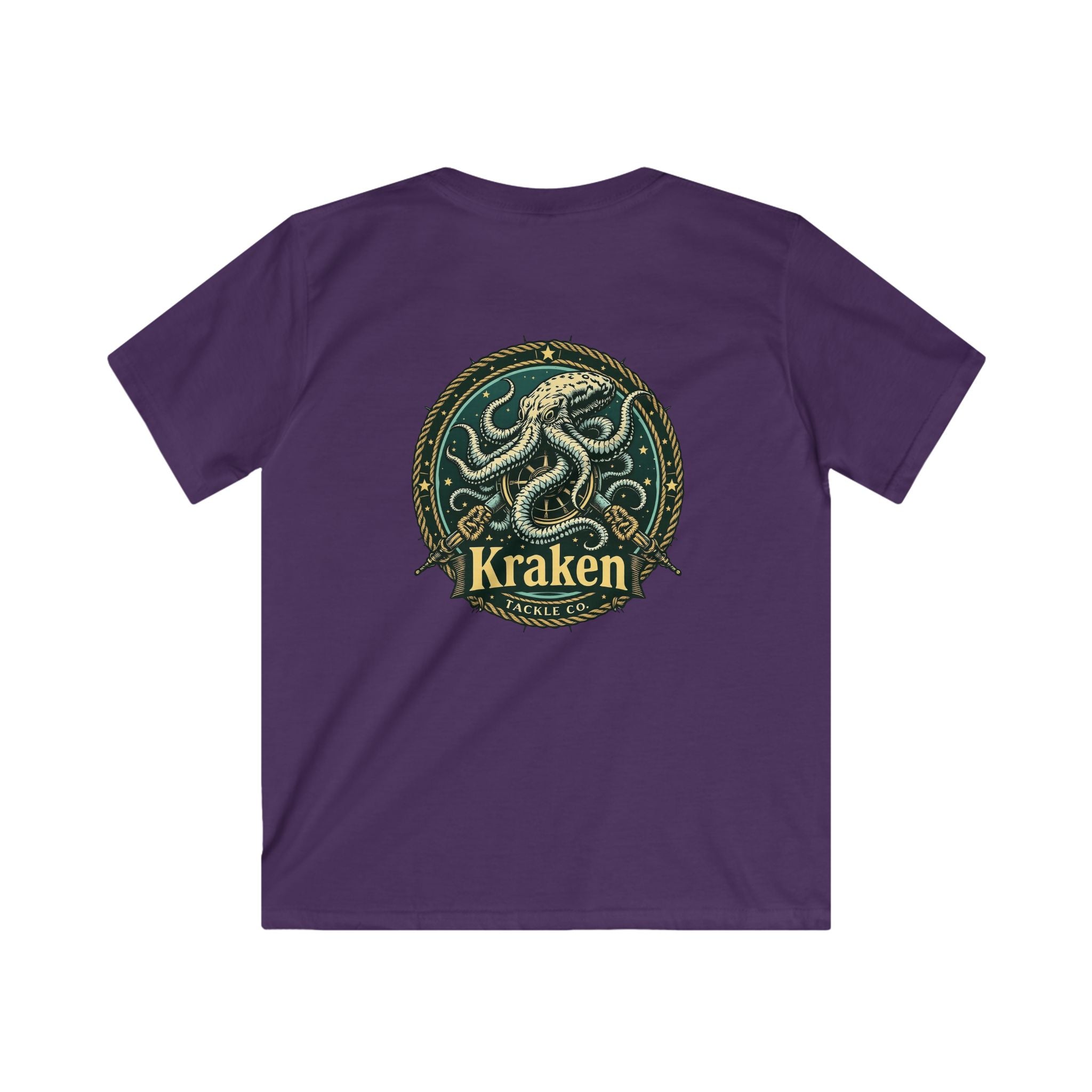 Kids Kraken T-Shirt — Vintage Sea Monster Graphic Tee for Boys & Girls