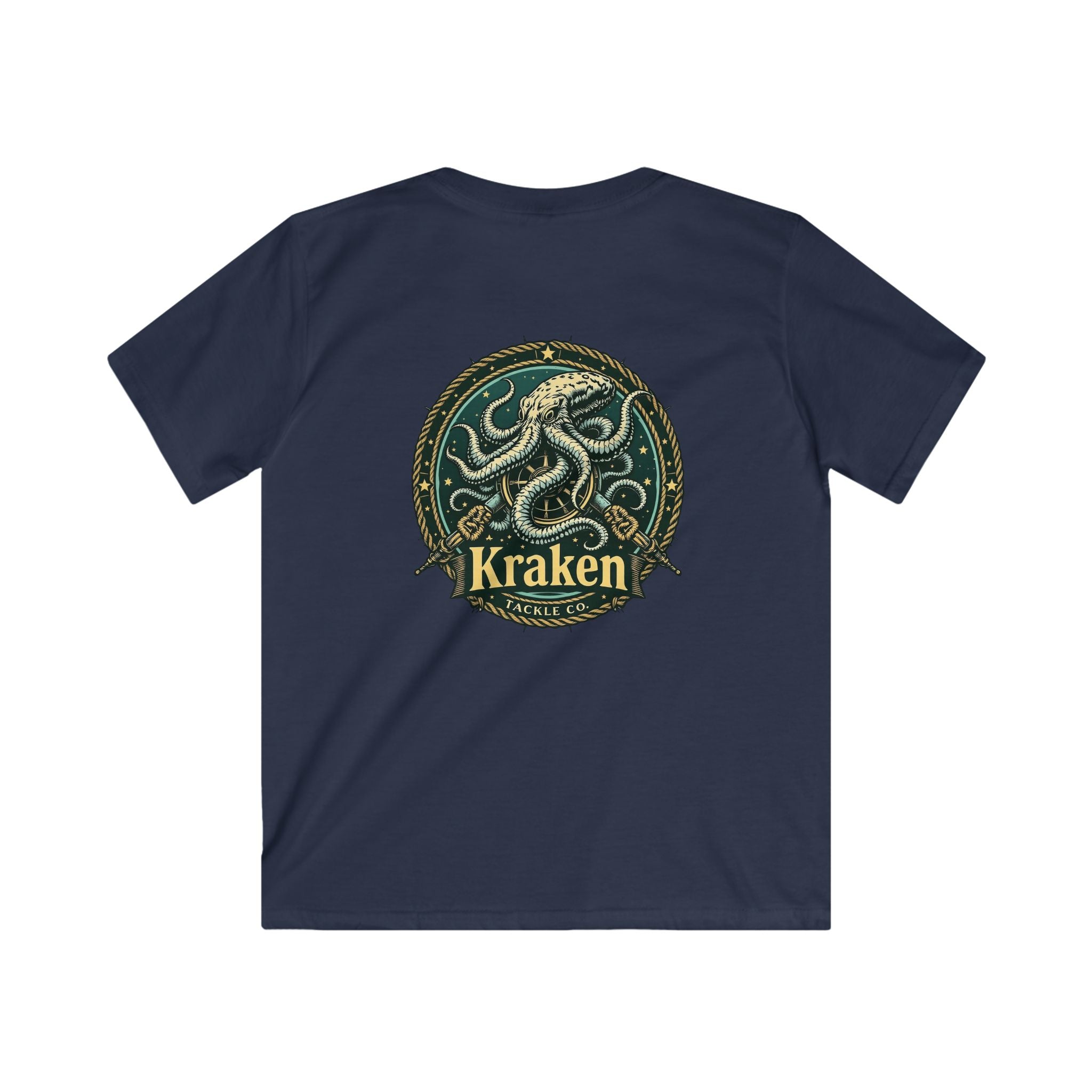 Kids Kraken T-Shirt — Vintage Sea Monster Graphic Tee for Boys & Girls