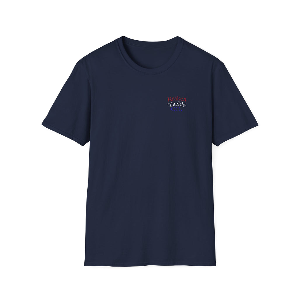 Kraken Tackle Fishing Tee — Small Chest Logo Fishing Shirt