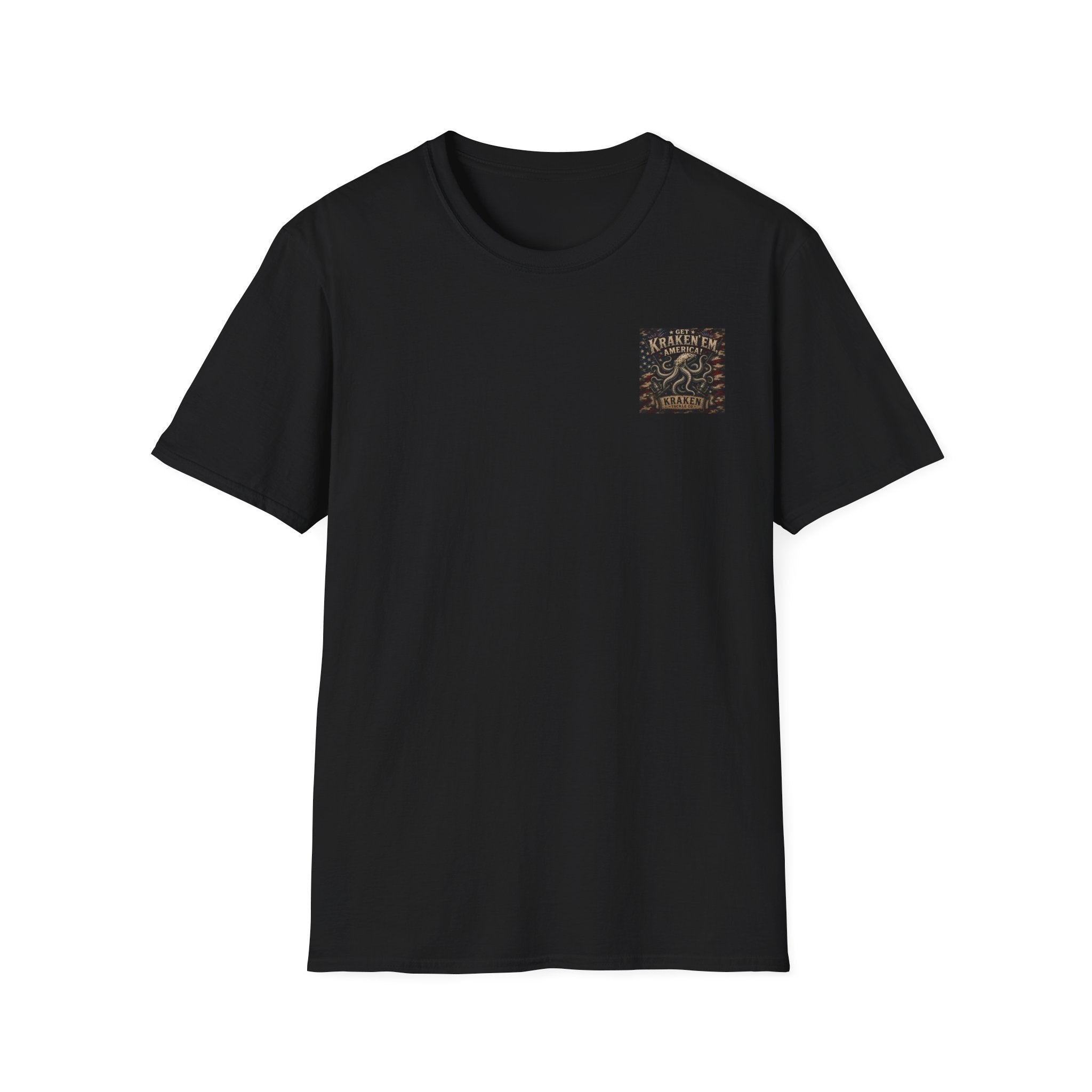 Kraken Emblem Pocket T‑Shirt — Nautical Vintage Octopus Graphic Tee