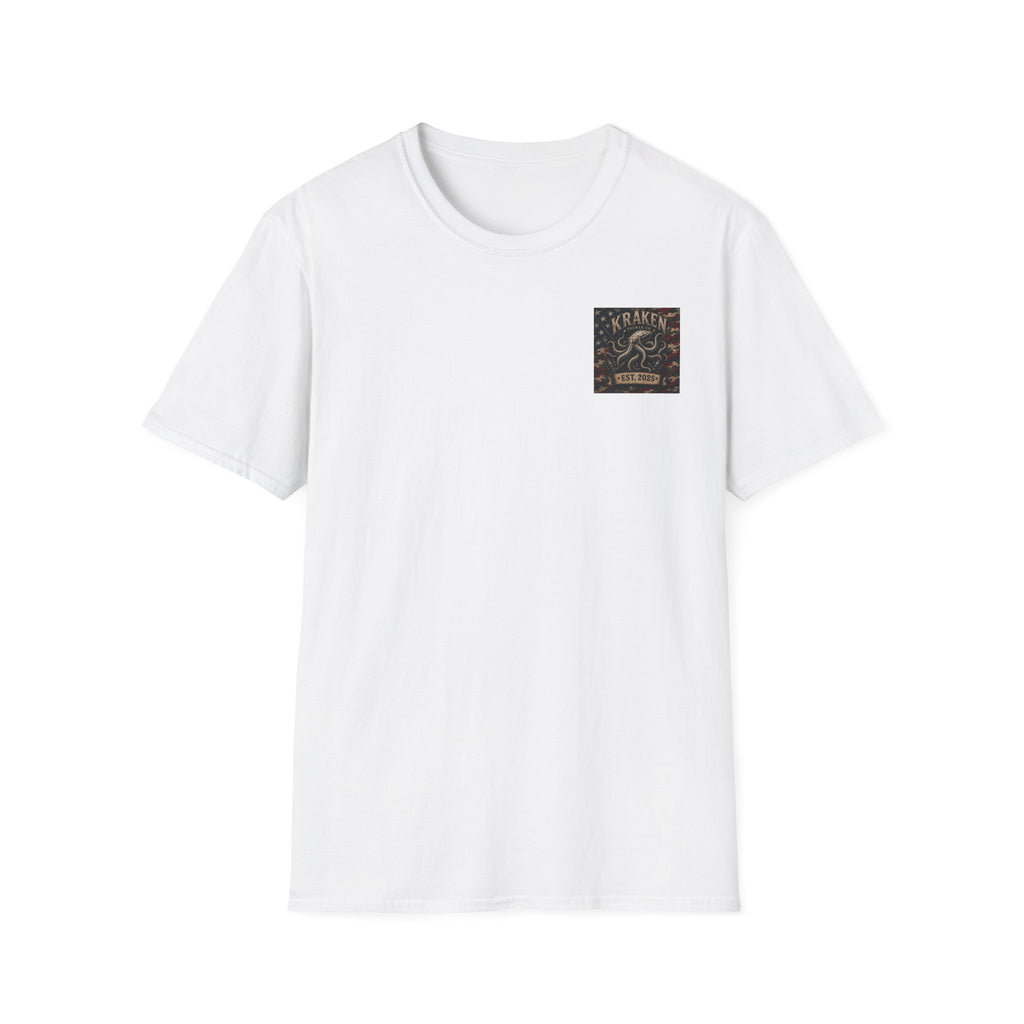 Kraken Octopus Pocket T-Shirt — Vintage Nautical Sea Monster Tee