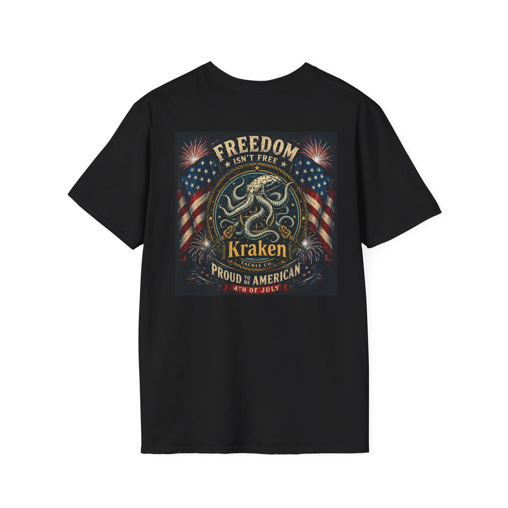 Kraken Tackle Fishing Tee — Small Chest Logo Fishing Shirt