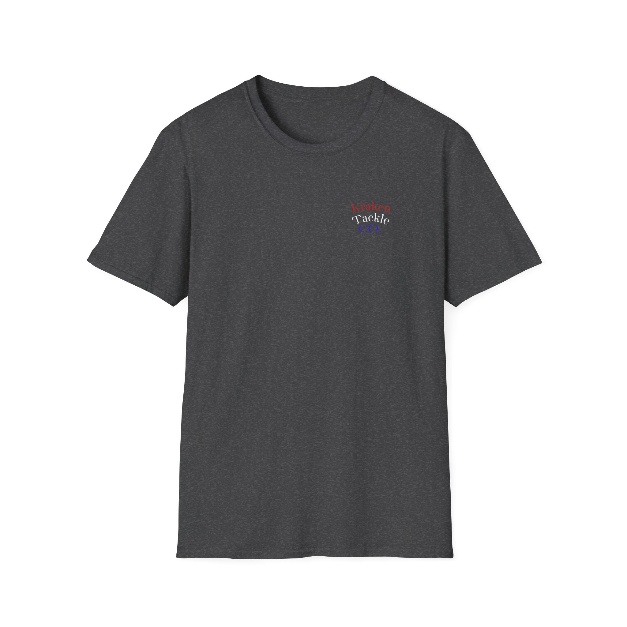 Kraken Tackle Fishing Tee — Small Chest Logo Fishing Shirt